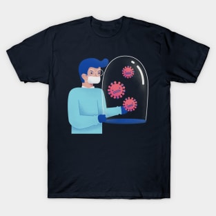 Doctor containing coronavirus T-Shirt